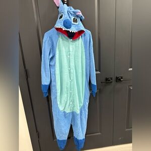 STITCH COSTUME BUTTON UP ADULT SIZE SMALL